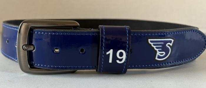 Blue S Custom Baseball Belt